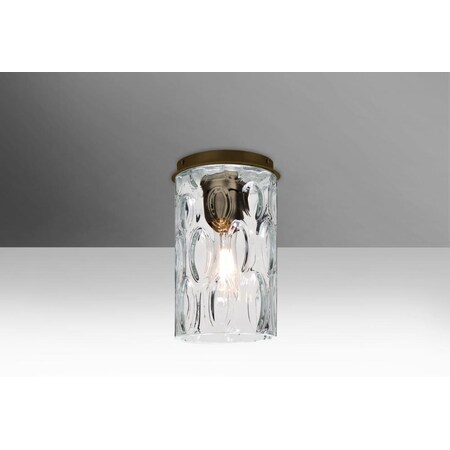 Besa Lighting Besa, Cruise Ceiling, Clear, Bronze Finish, 1x60W Medium Base CRUISECLC-BR